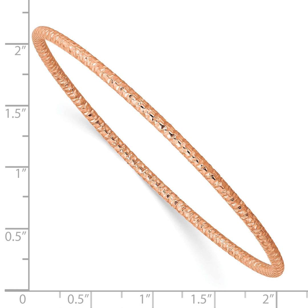 Chisel Stainless Steel Rose IP-plated 2mm Slip on Bangle