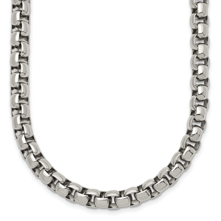 Chisel Stainless Steel Rounded Box Chain 24 Inch