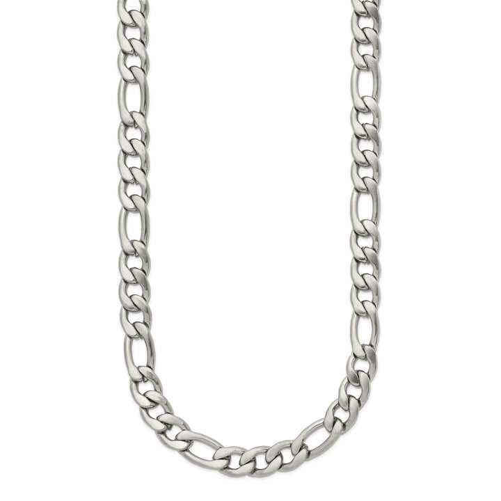 Chisel Stainless Steel Satin 7mm Figaro Chain 18 Inch