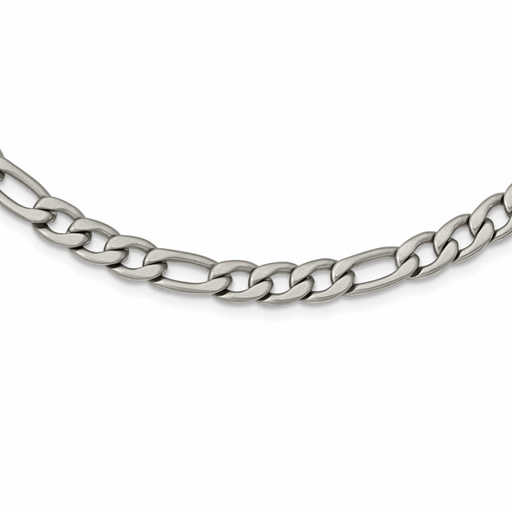 Chisel Stainless Steel Satin 7mm Figaro Chain 18 Inch