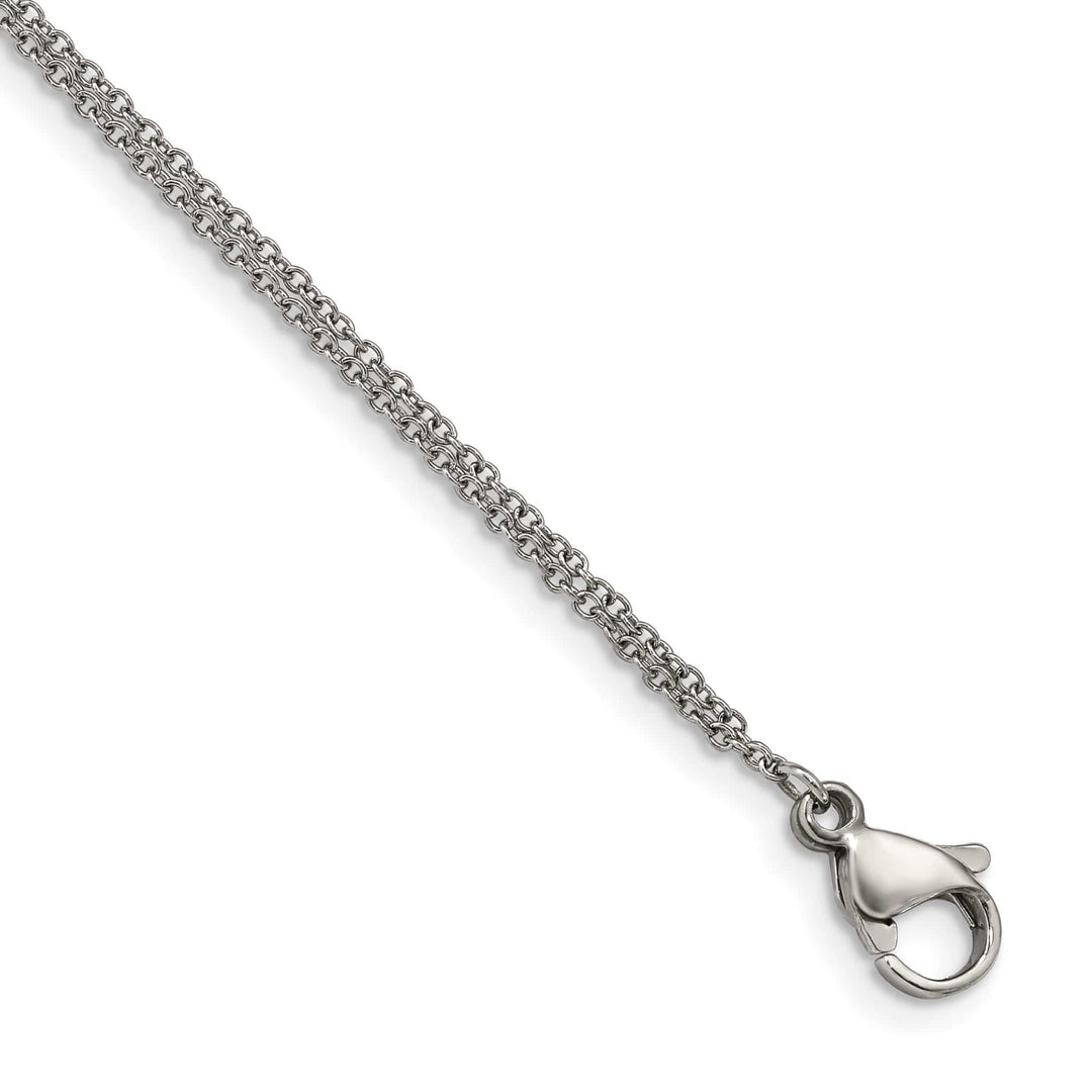 Chisel Stainless Steel with CZ Infinity Symbol 6.25" Bracelet with 2"