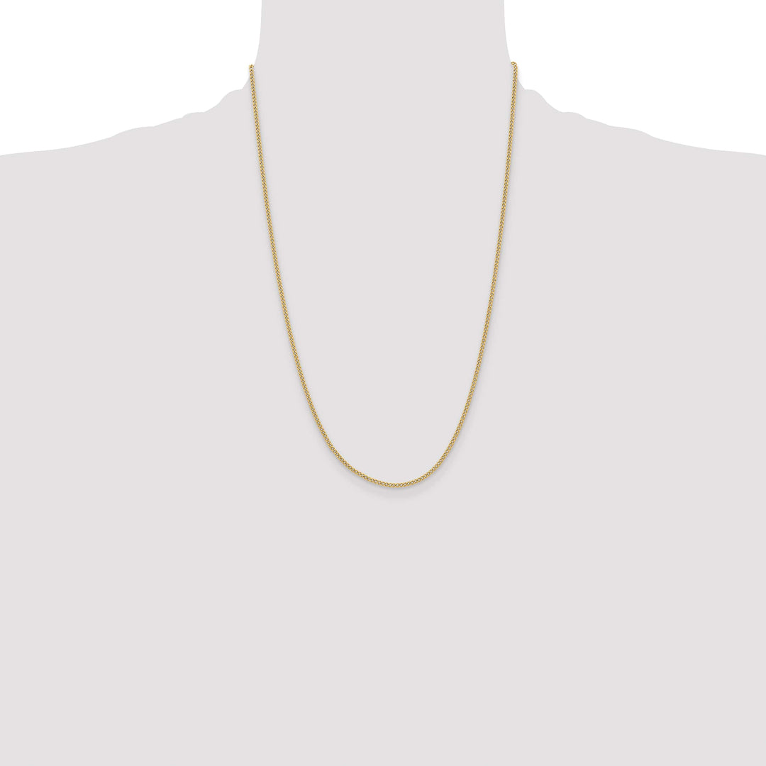 Chisel Stainless Steel Yellow Finish Finish 2.25mm Round Curb Chain