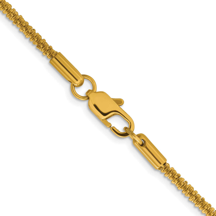Chisel Stainless Steel Yellow Finish Finish 2.2mm Cyclone Chain