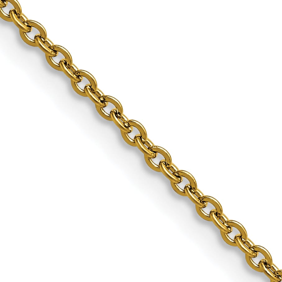 Chisel Stainless Steel Yellow Finish Finish 2.3mm Cable Chain