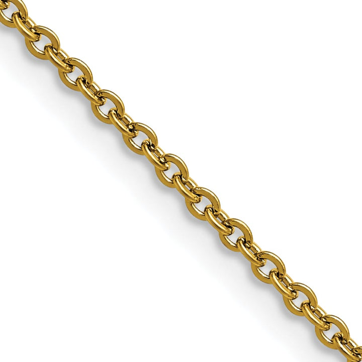 Chisel Stainless Steel Yellow Finish Finish 2.3mm Cable Chain