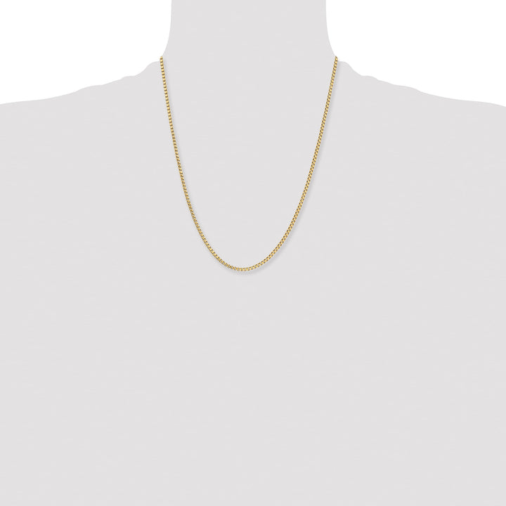 Chisel Stainless Steel Yellow Finish Finish 2.4mm Box Chain