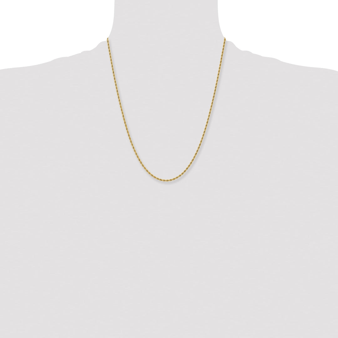 Chisel Stainless Steel Yellow Finish Finish 2.4mm Rope Chain