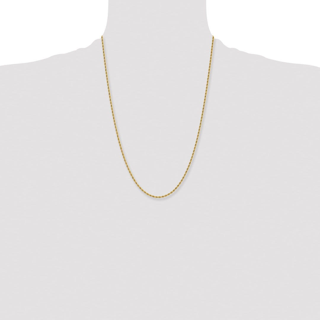 Chisel Stainless Steel Yellow Finish Finish 2.4mm Rope Chain
