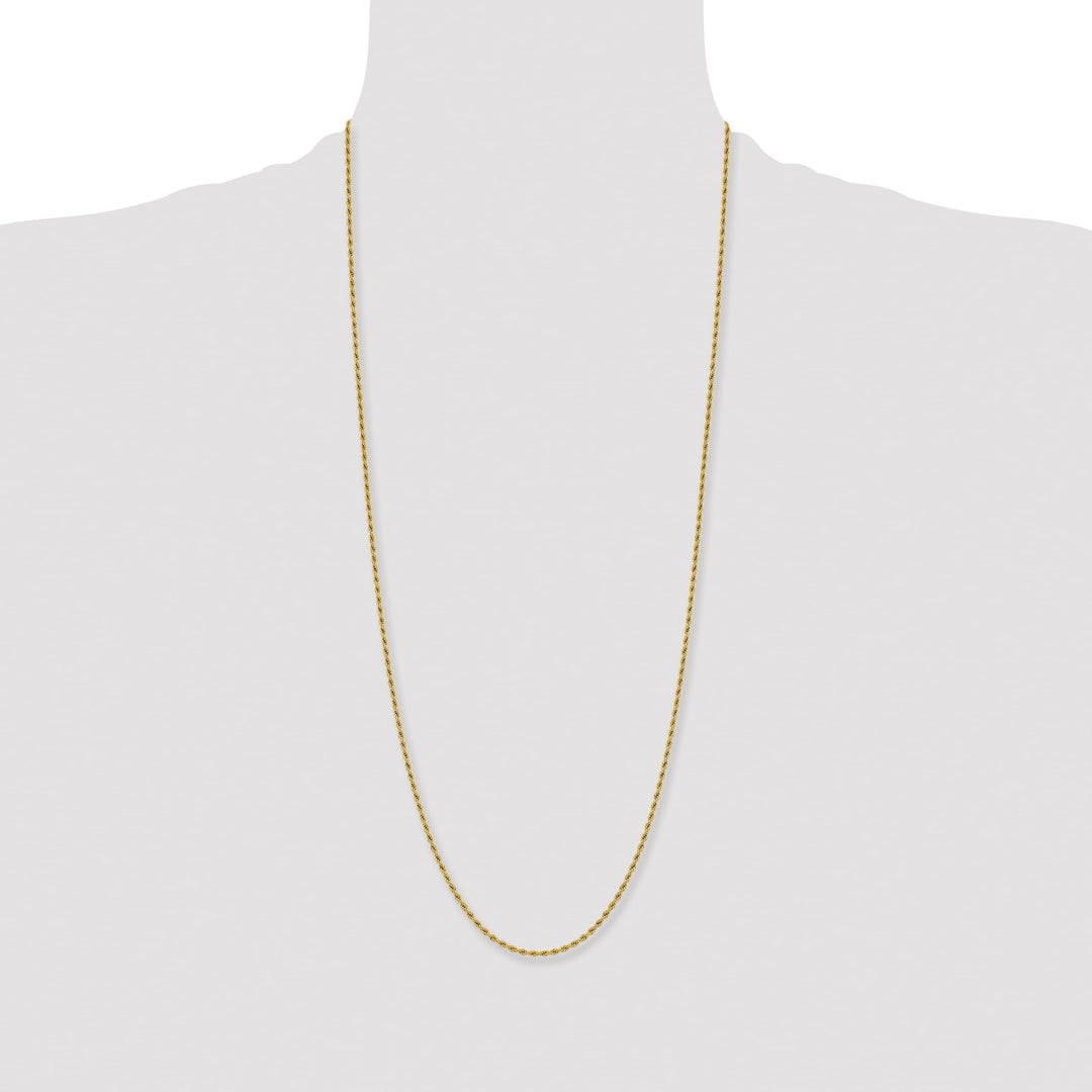 Chisel Stainless Steel Yellow Finish Finish 2.4mm Rope Chain