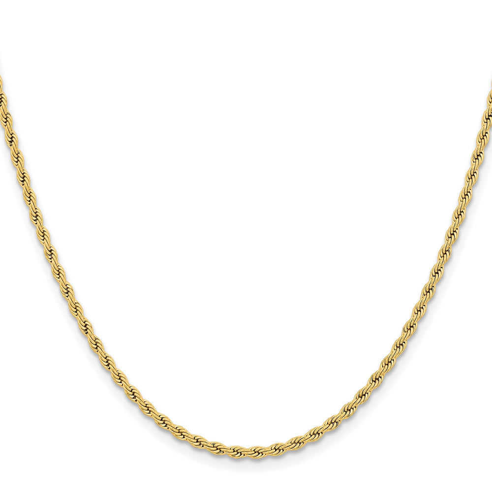 Chisel Stainless Steel Yellow Finish Finish 2.4mm Rope Chain