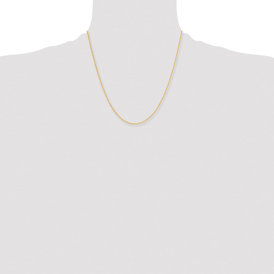 Chisel Stainless Steel Yellow Finish Finish 2mm Ball Chain