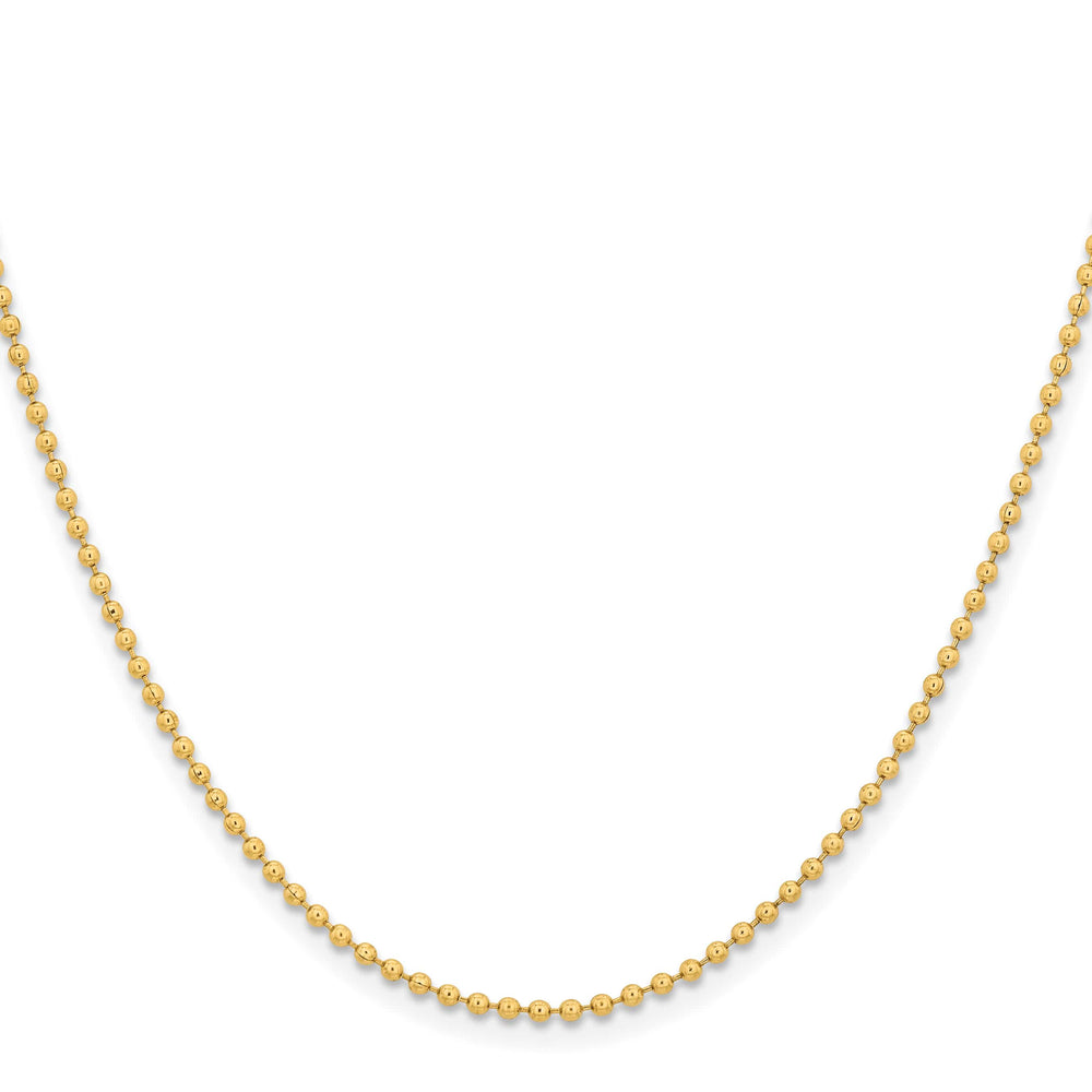 Chisel Stainless Steel Yellow Finish Finish 2mm Ball Chain