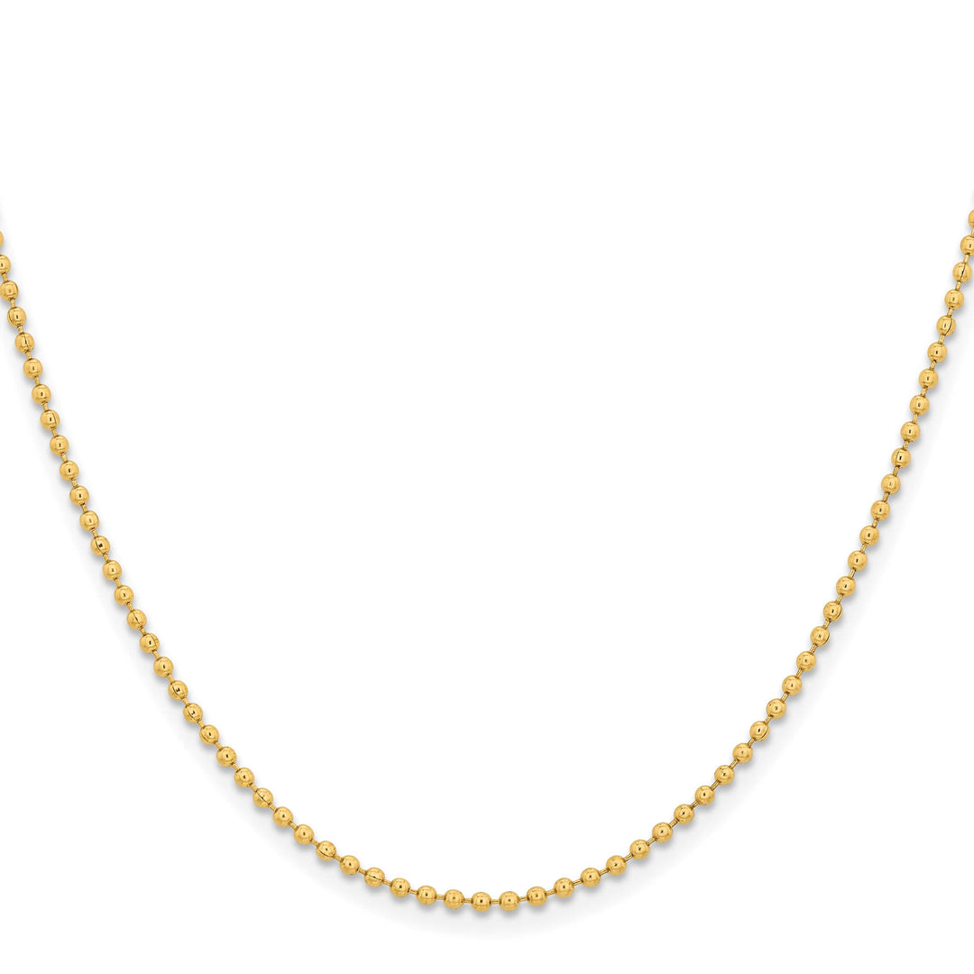 Chisel Stainless Steel Yellow Finish Finish 2mm Ball Chain