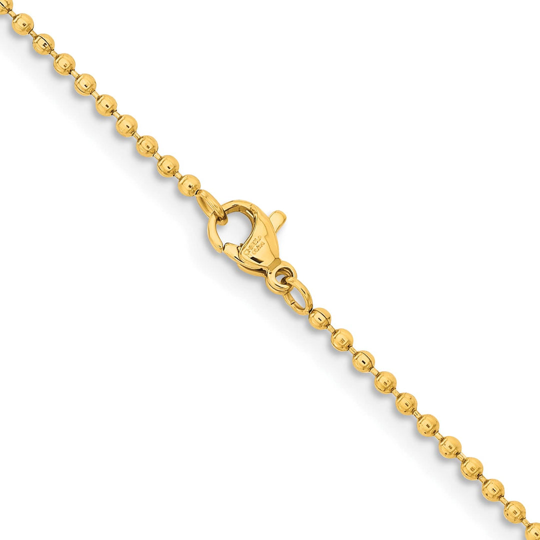 Chisel Stainless Steel Yellow Finish Finish 2mm Ball Chain