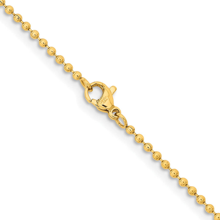 Chisel Stainless Steel Yellow Finish Finish 2mm Ball Chain