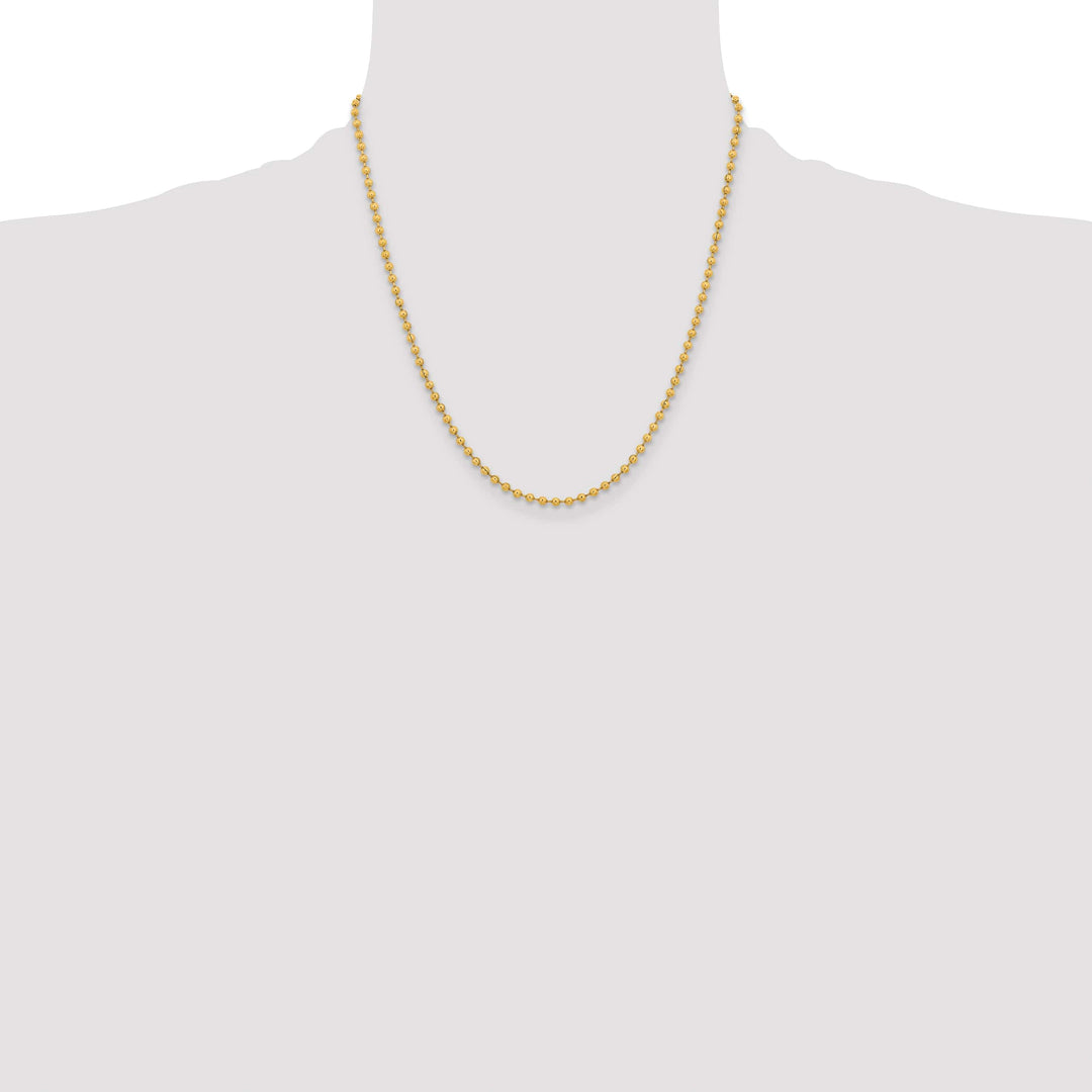 Chisel Stainless Steel Yellow Finish Finish 3mm Ball Chain