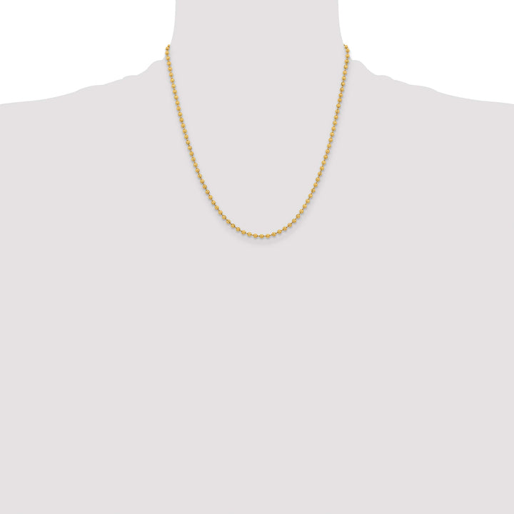 Chisel Stainless Steel Yellow Finish Finish 3mm Ball Chain