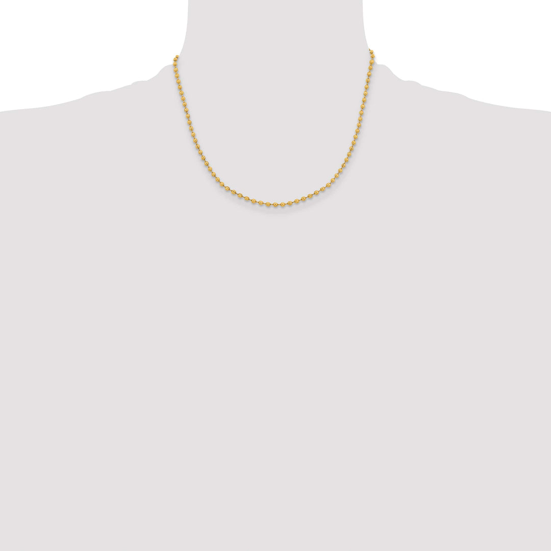 Chisel Stainless Steel Yellow Finish Finish 3mm Ball Chain