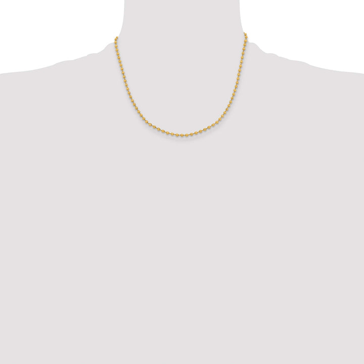 Chisel Stainless Steel Yellow Finish Finish 3mm Ball Chain