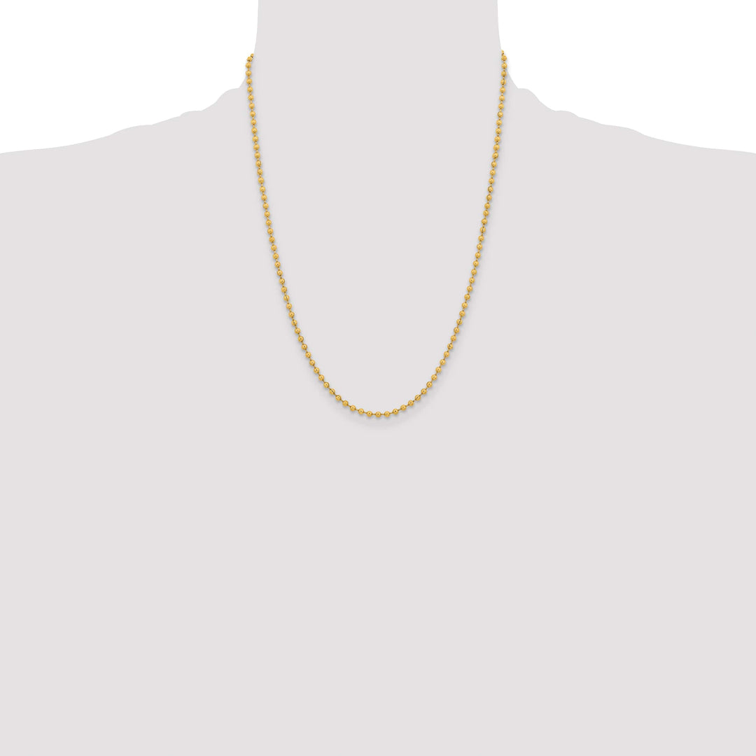 Chisel Stainless Steel Yellow Finish Finish 3mm Ball Chain