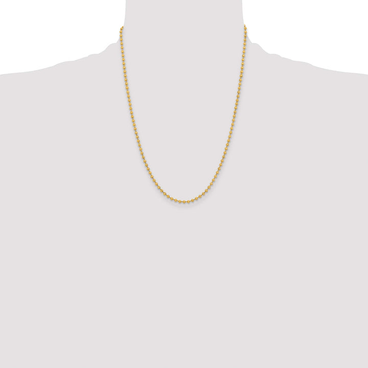 Chisel Stainless Steel Yellow Finish Finish 3mm Ball Chain
