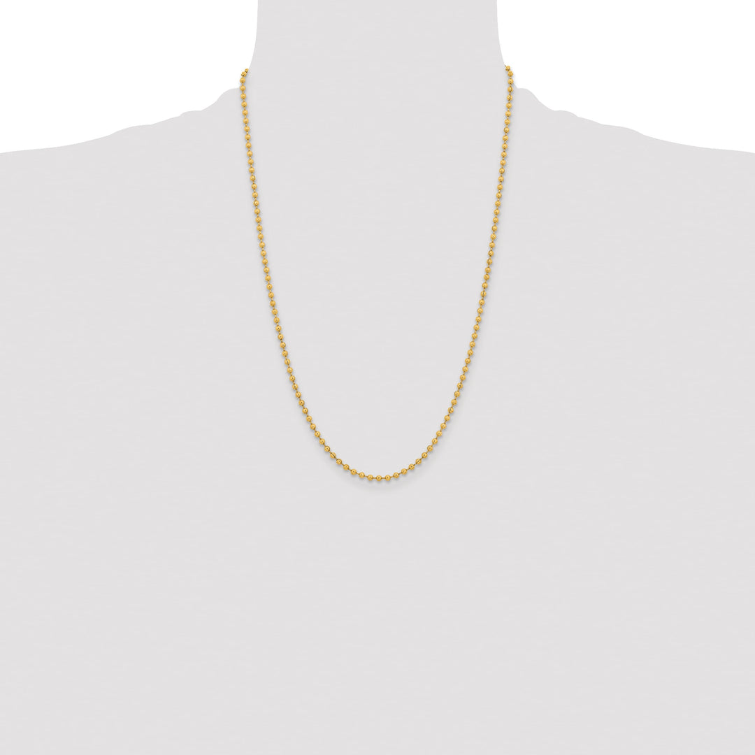 Chisel Stainless Steel Yellow Finish Finish 3mm Ball Chain