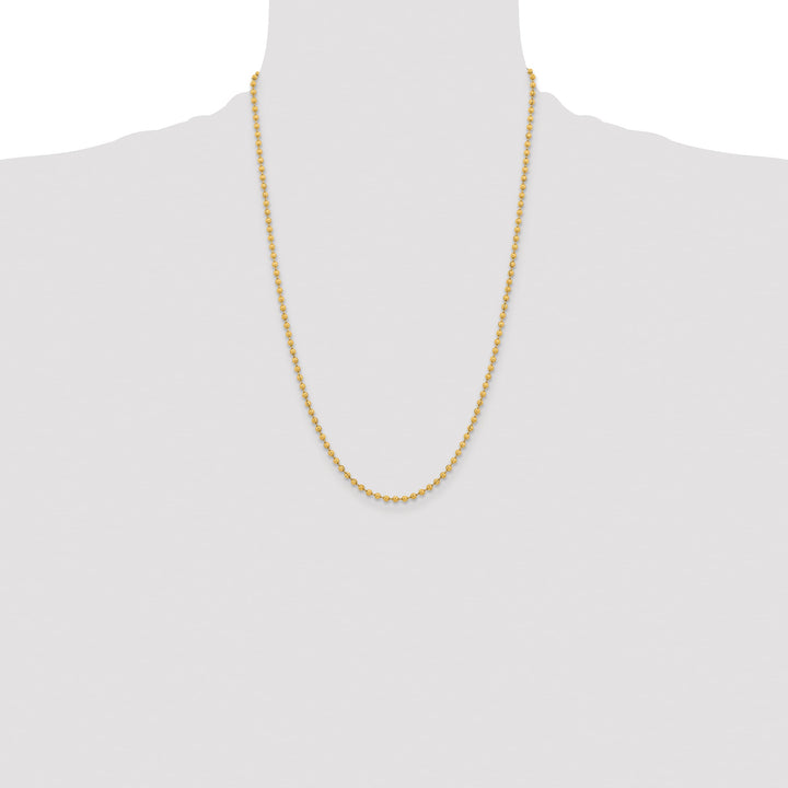 Chisel Stainless Steel Yellow Finish Finish 3mm Ball Chain