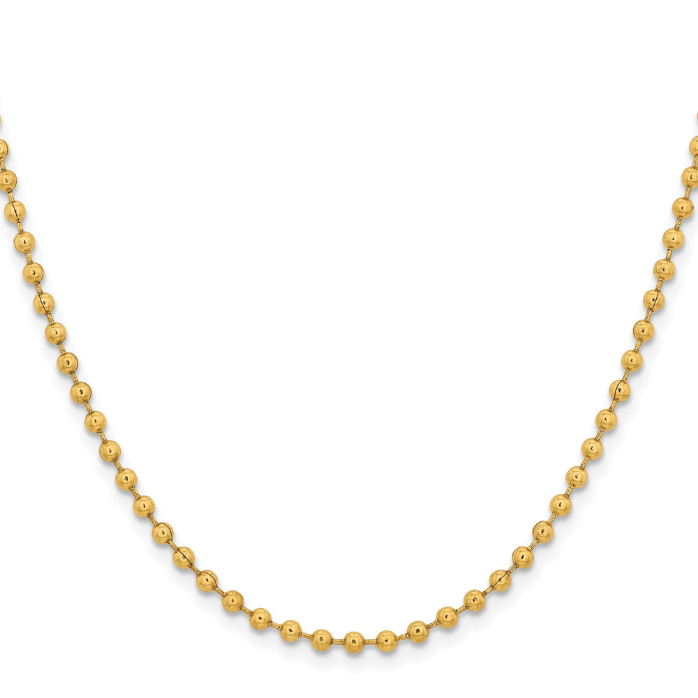 Chisel Stainless Steel Yellow Finish Finish 3mm Ball Chain