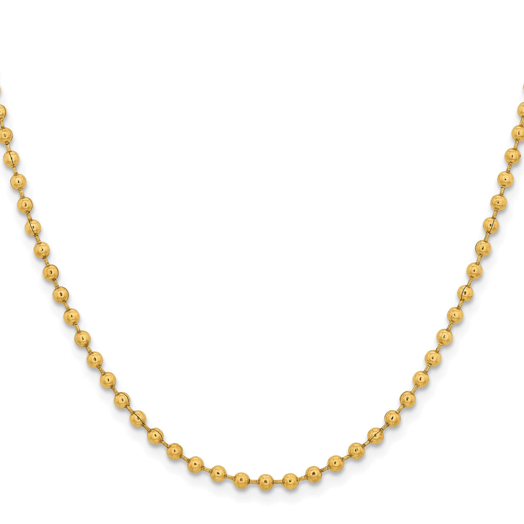 Chisel Stainless Steel Yellow Finish Finish 3mm Ball Chain