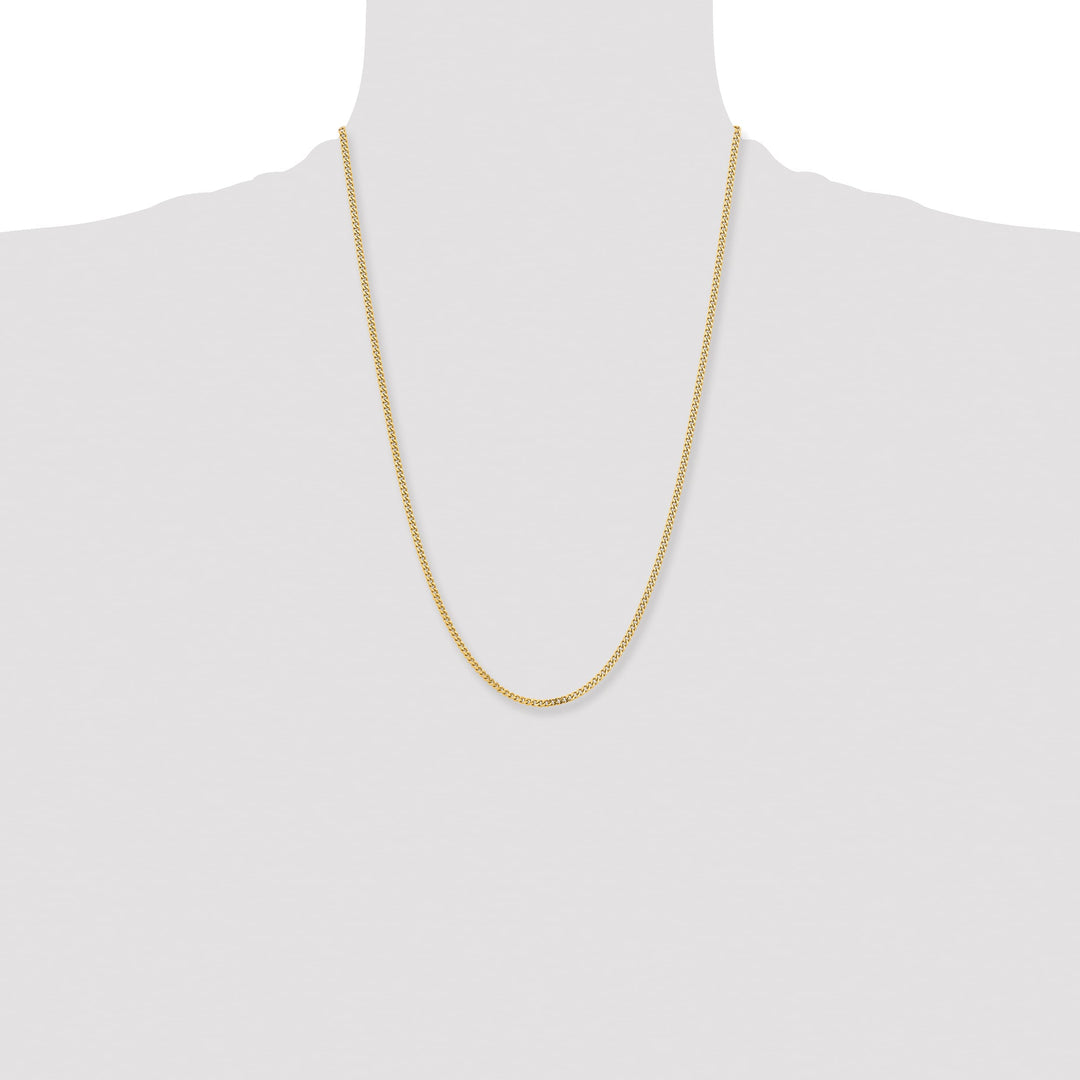 Chisel Stainless Steel Yellow Finish Finish 3mm Curb Chain
