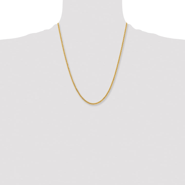 Chisel Stainless Steel Yellow Finish Finish 3mm Cyclone Chain