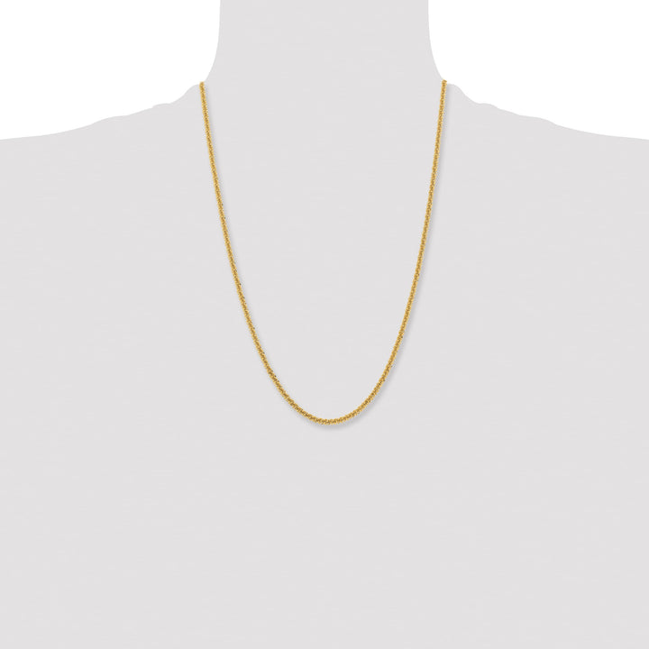Chisel Stainless Steel Yellow Finish Finish 3mm Cyclone Chain