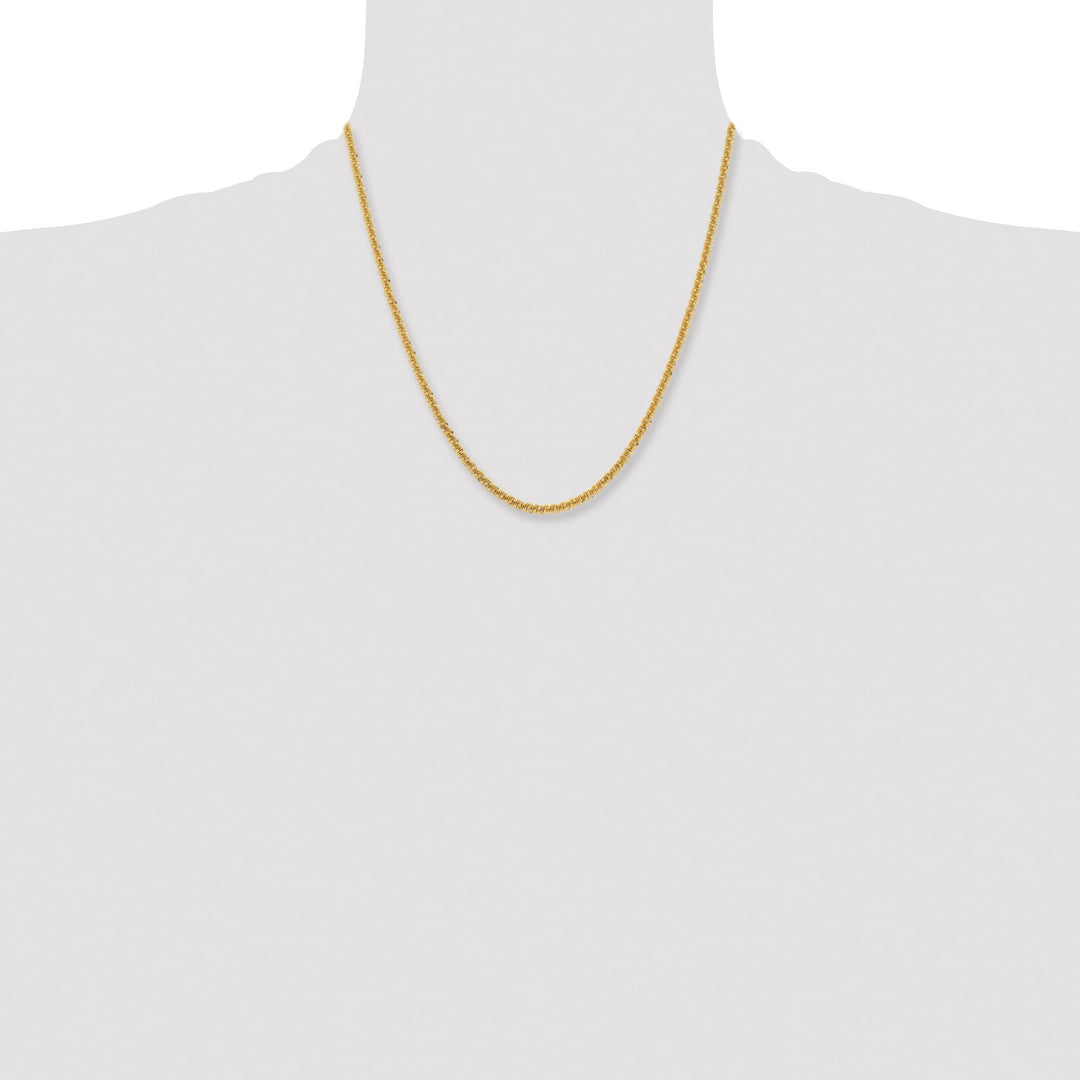 Chisel Stainless Steel Yellow Finish Finish 3mm Cyclone Chain