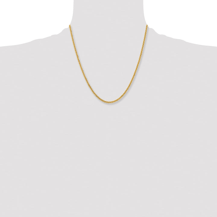 Chisel Stainless Steel Yellow Finish Finish 3mm Cyclone Chain