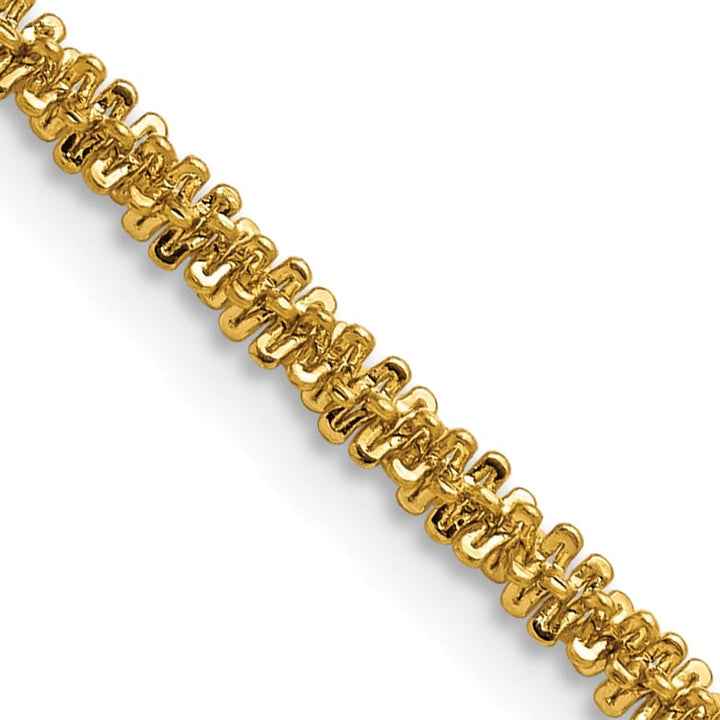 Chisel Stainless Steel Yellow Finish Finish 3mm Cyclone Chain