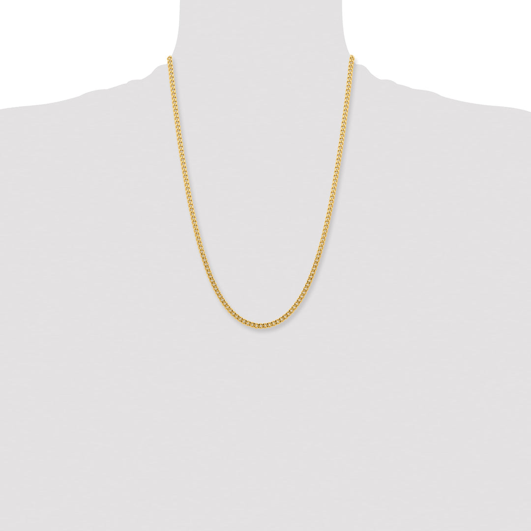 Chisel Stainless Steel Yellow Finish Finish 4mm Curb Chain