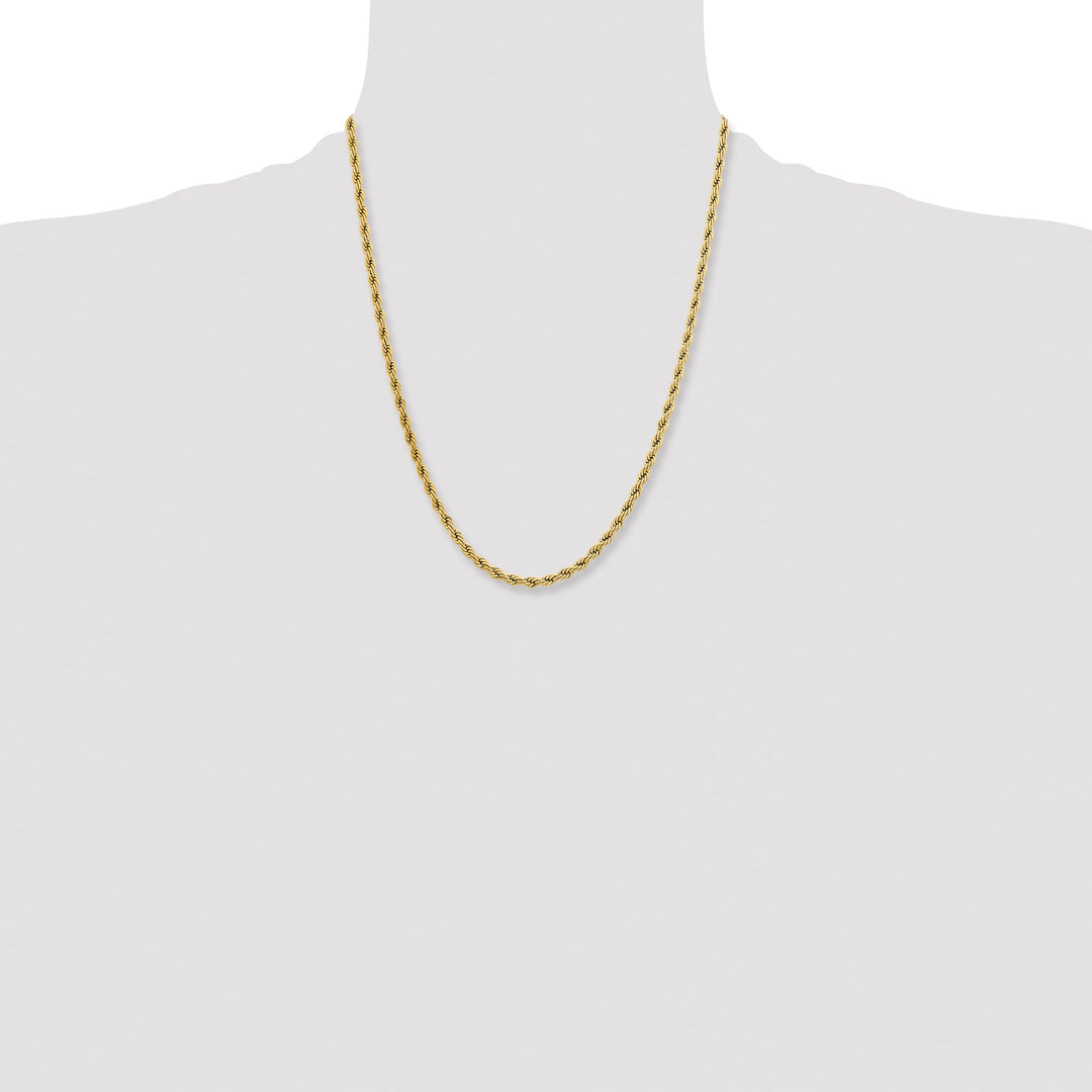 Chisel Stainless Steel Yellow Finish Finish 4mm Rope Chain