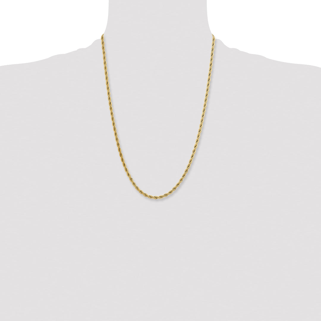 Chisel Stainless Steel Yellow Finish Finish 4mm Rope Chain