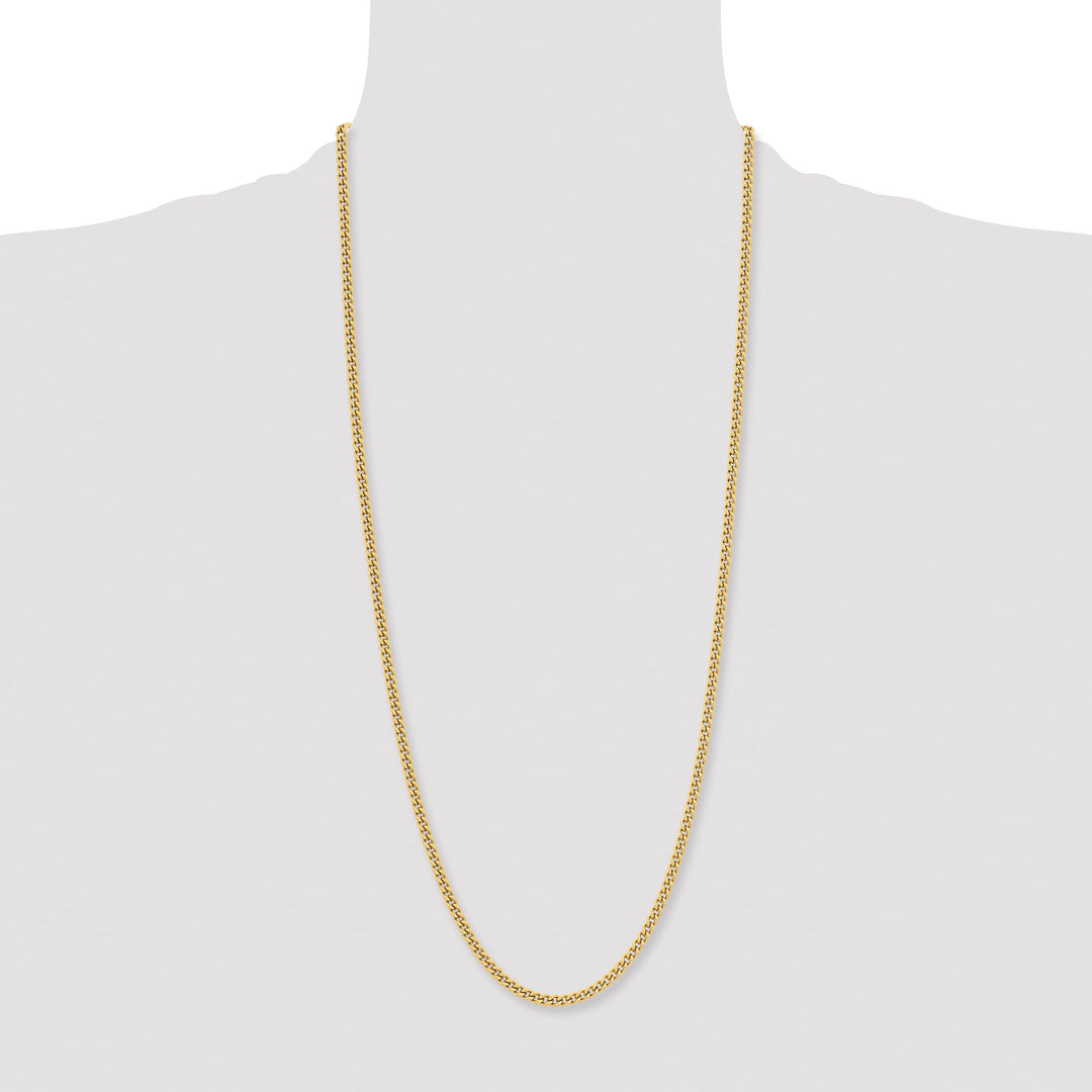 Chisel Stainless Steel Yellow Finish Finish 4mm Round Curb Chain
