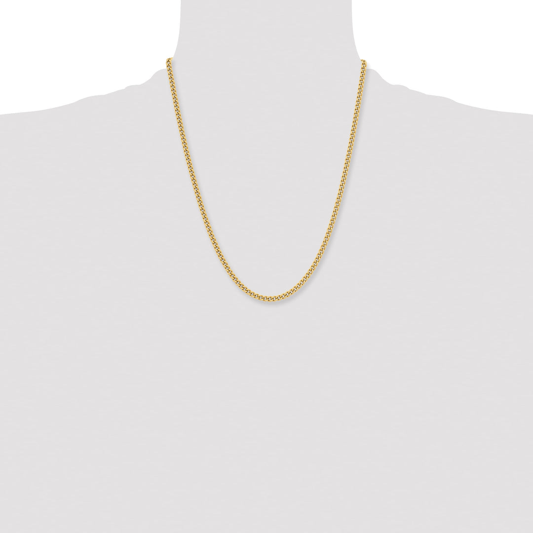 Chisel Stainless Steel Yellow Finish Finish 4mm Round Curb Chain