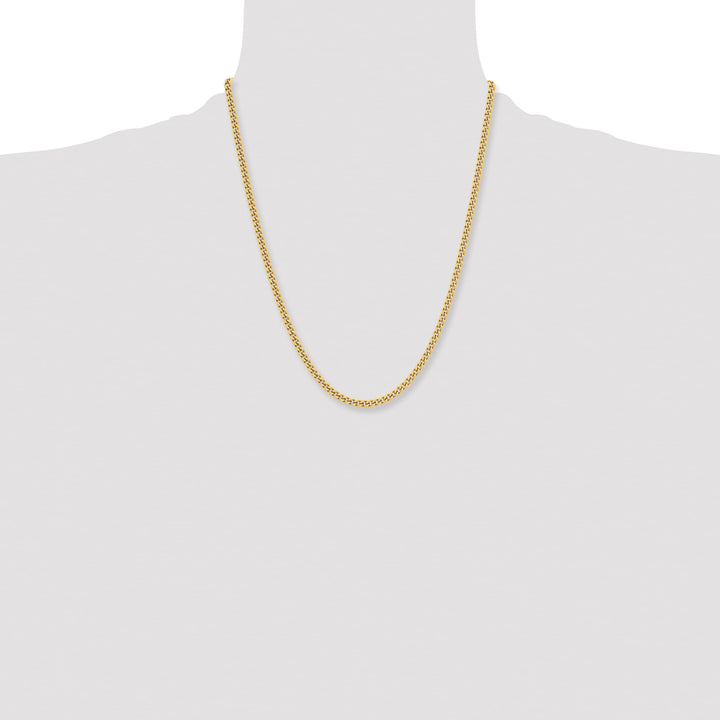 Chisel Stainless Steel Yellow Finish Finish 4mm Round Curb Chain