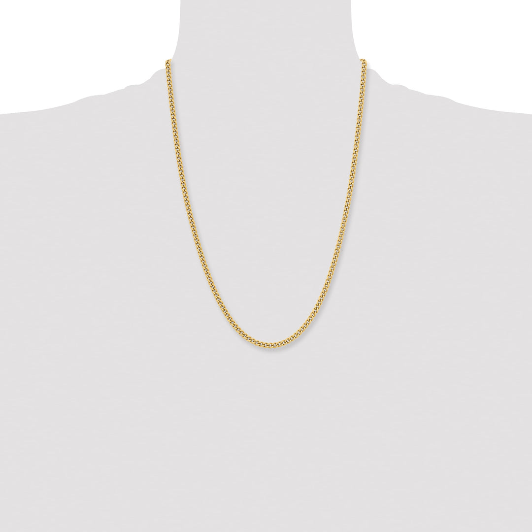 Chisel Stainless Steel Yellow Finish Finish 4mm Round Curb Chain