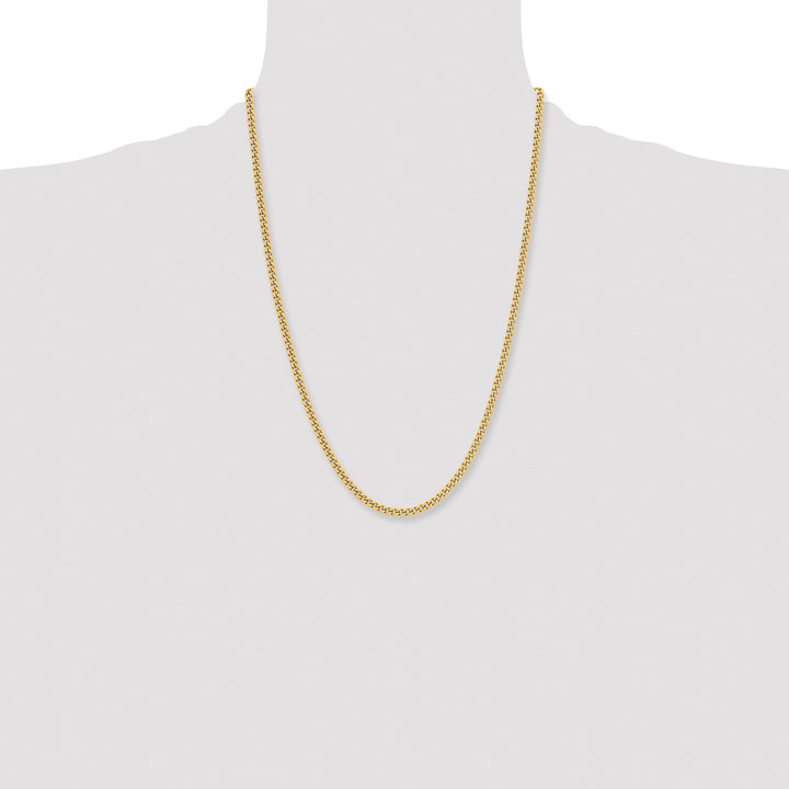 Chisel Stainless Steel Yellow Finish Finish 4mm Round Curb Chain
