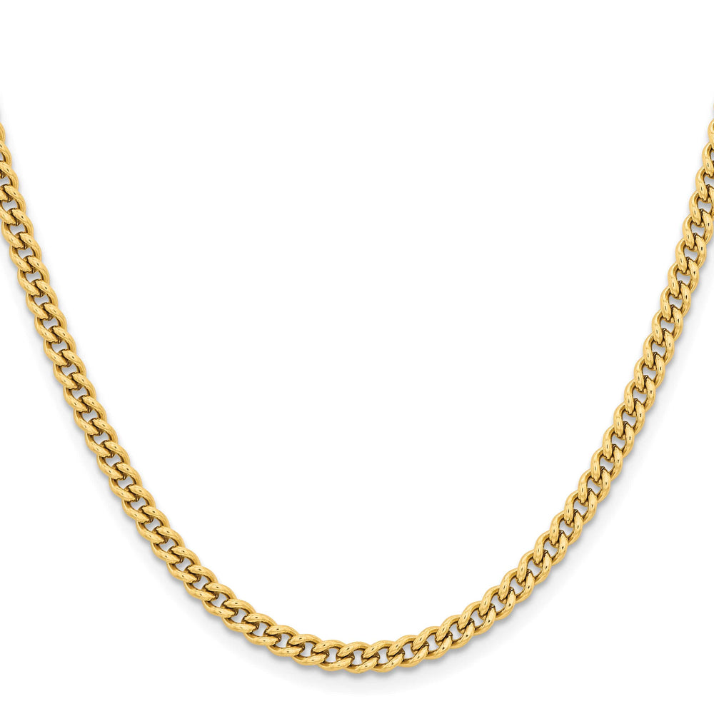 Chisel Stainless Steel Yellow Finish Finish 4mm Round Curb Chain