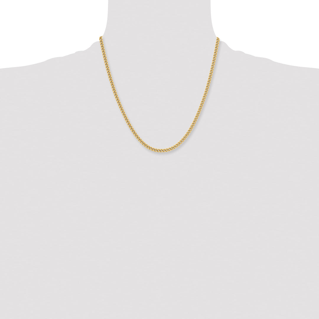 Chisel Stainless Steel Yellow Finish Finish 4mm Round Curb Chain