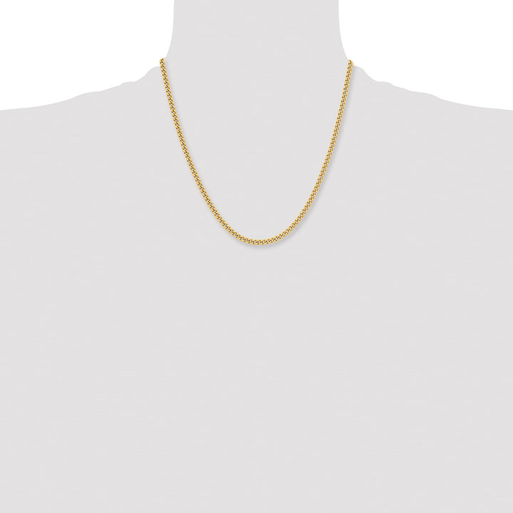 Chisel Stainless Steel Yellow Finish Finish 4mm Round Curb Chain