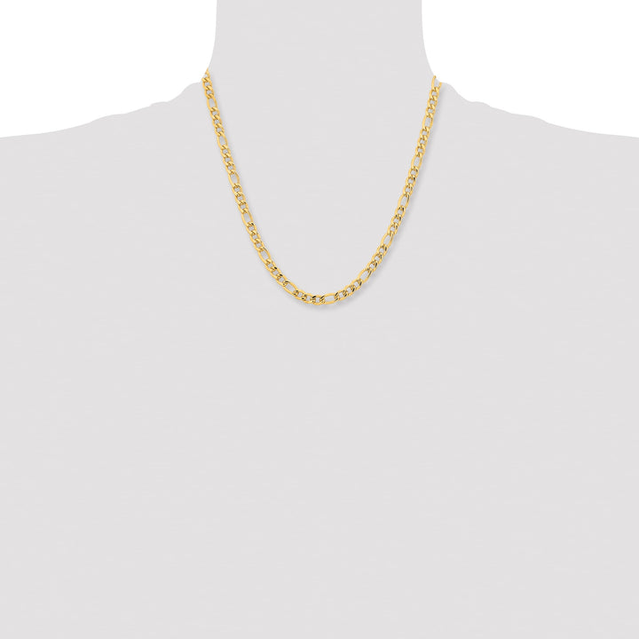 Chisel Stainless Steel Yellow Finish Finish 6.3mm Figaro Chain