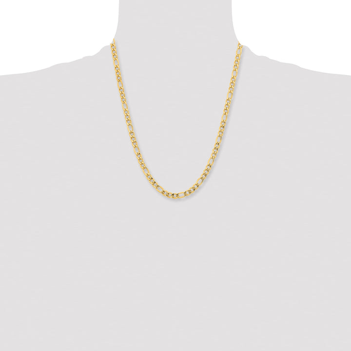 Chisel Stainless Steel Yellow Finish Finish 6.3mm Figaro Chain
