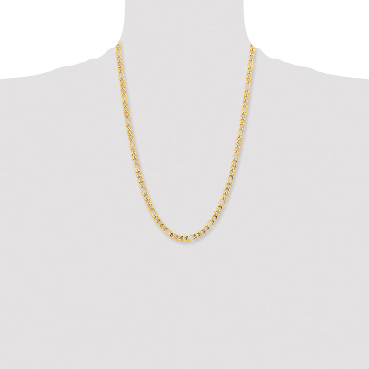 Chisel Stainless Steel Yellow Finish Finish 6.3mm Figaro Chain
