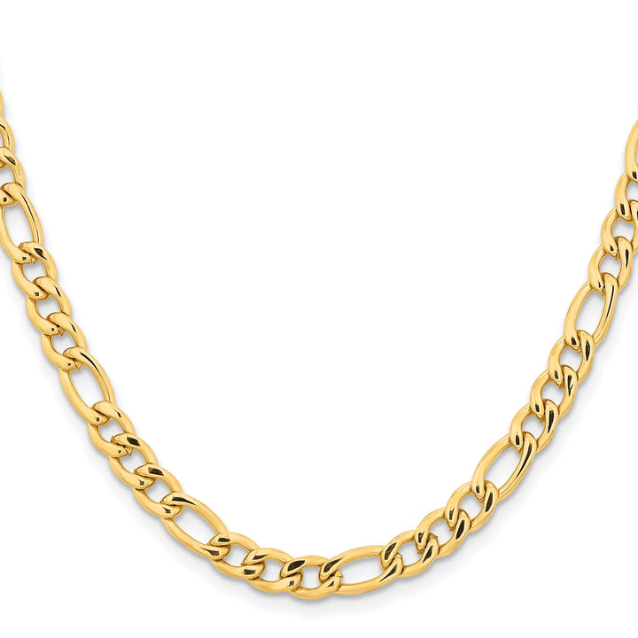 Chisel Stainless Steel Yellow Finish Finish 6.3mm Figaro Chain